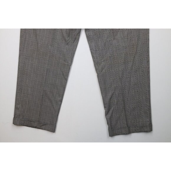 Vtg 90s Ralph Lauren Mens 42x30 Distressed Rayon Gabardine Wide Leg Chino Pants - Picture 16 of 16